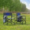 2-Piece Padded Folding Outdoor Chair With Storage Pockets,Lightweight Oversized